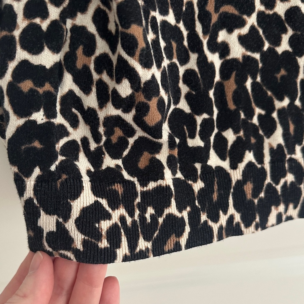 J. Crew Leopard Print Long Sleeve Tee in Black and Brown - Picture 5 of 8